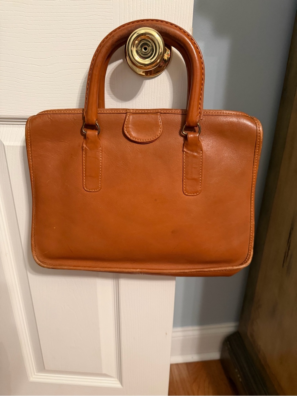VTG Bonnie Cashin for Meyers Classic Tan Leather Satchel Bag - Picture 3 of 15